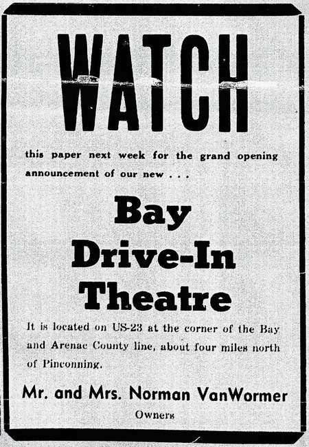 Bay Drive-In Theatre - Grand Opening Annoucement